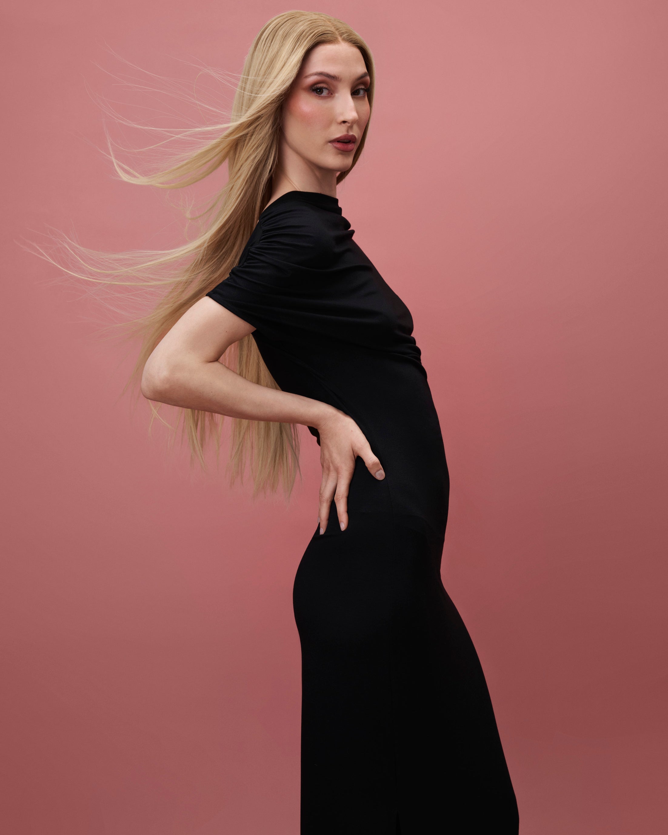 Parrucca capelli veri bionda 65cm BHBD